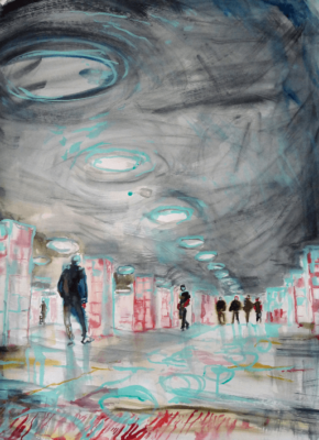 2016 ZEICHNUNG / DRAWING  THE GASPING SOCIETY I